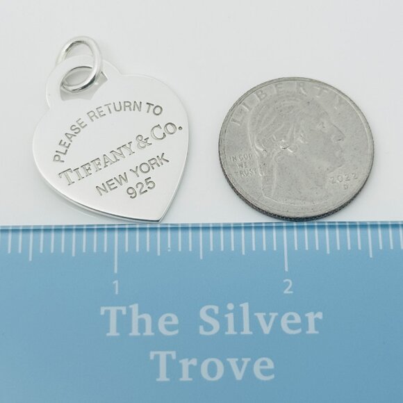 Please Return to Tiffany Extra Large Heart Tag Pendant or Charm 1.2" - Picture 6 of 6